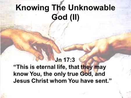 unknowable God