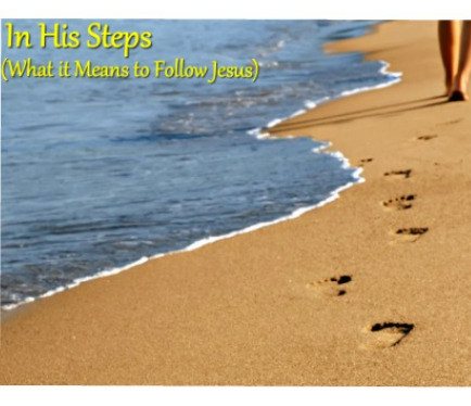 in his steps